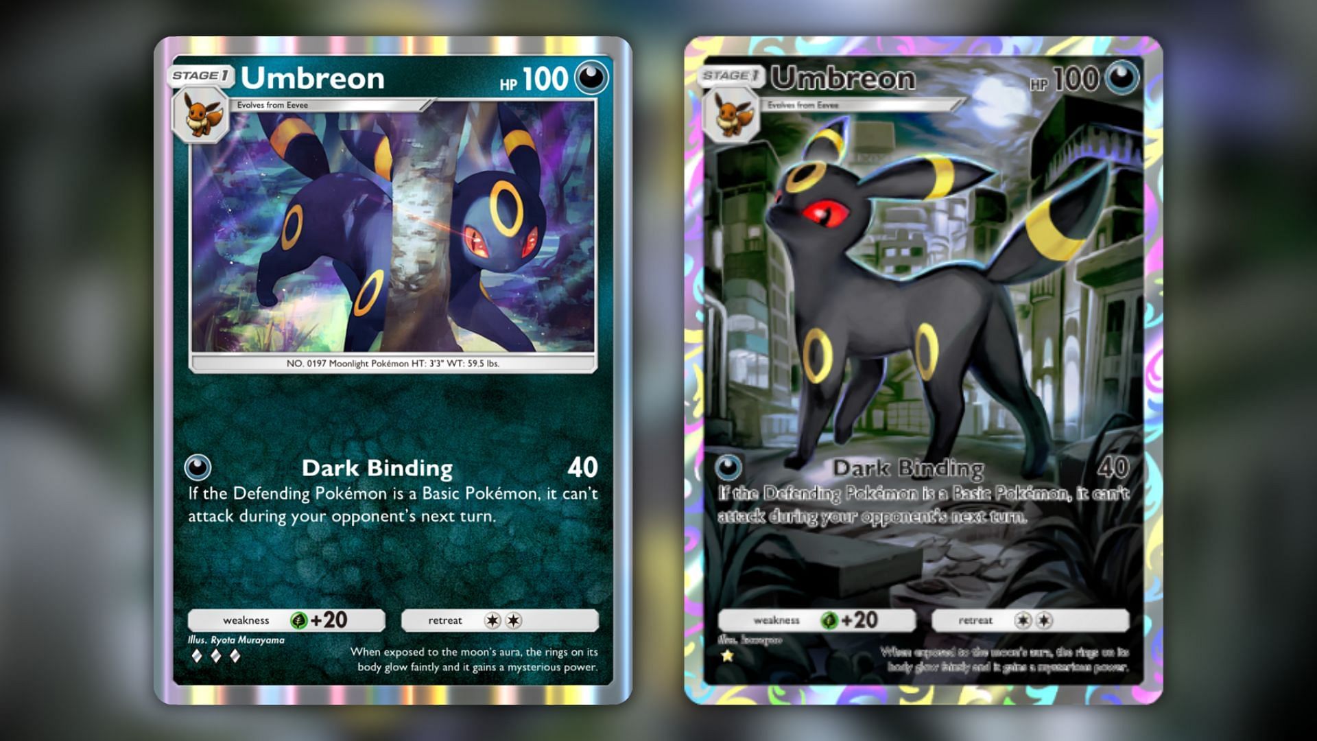 All Umbreon variants seen in the game (Image via The Pokemon Company)